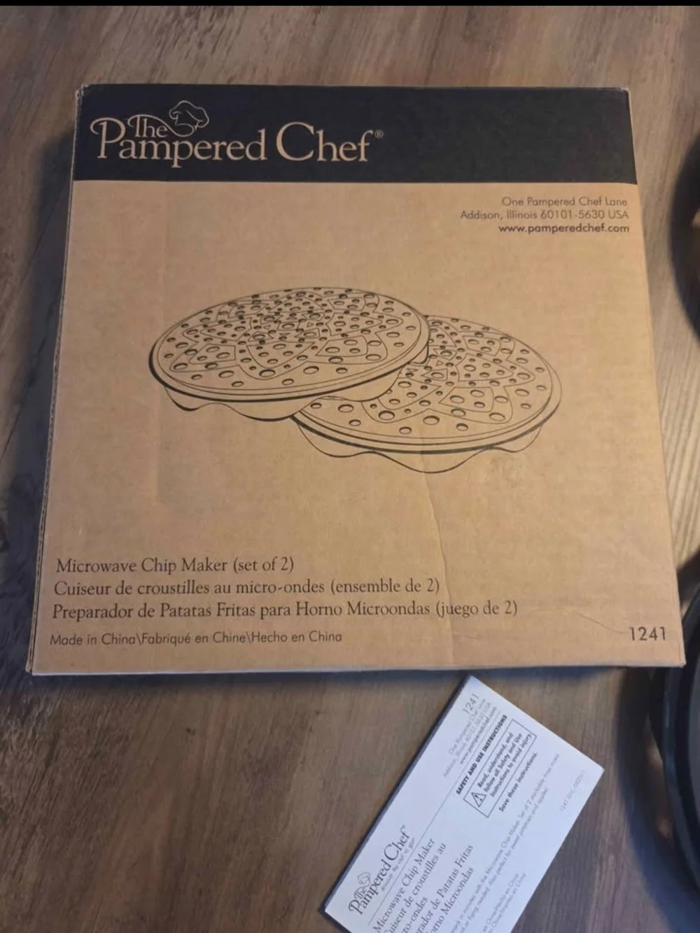 The Pampered Chef Gray Microwave Chip Maker (Set of 2)